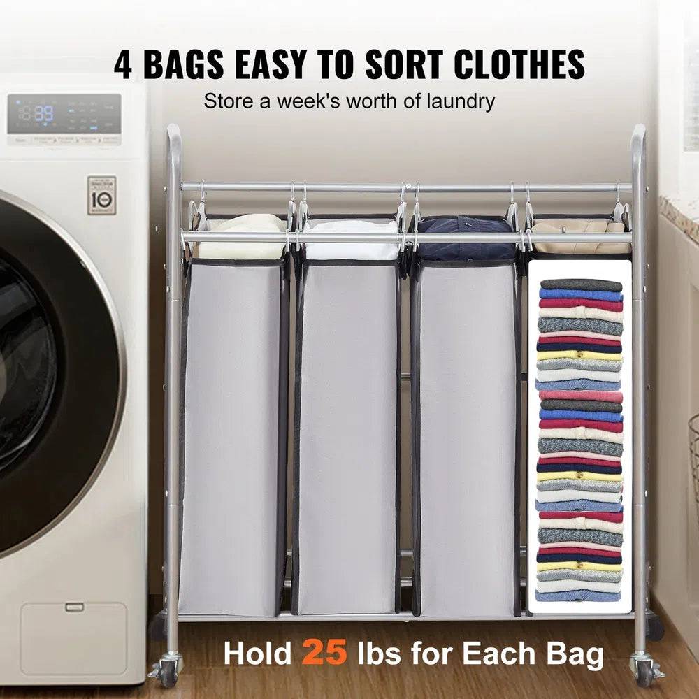 Wheeled Laundry Sorter Cart