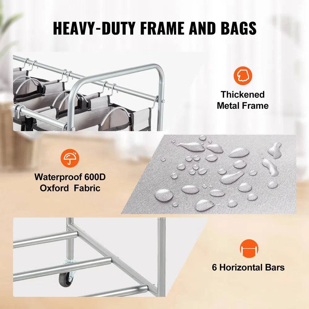 Wheeled Laundry Sorter Cart