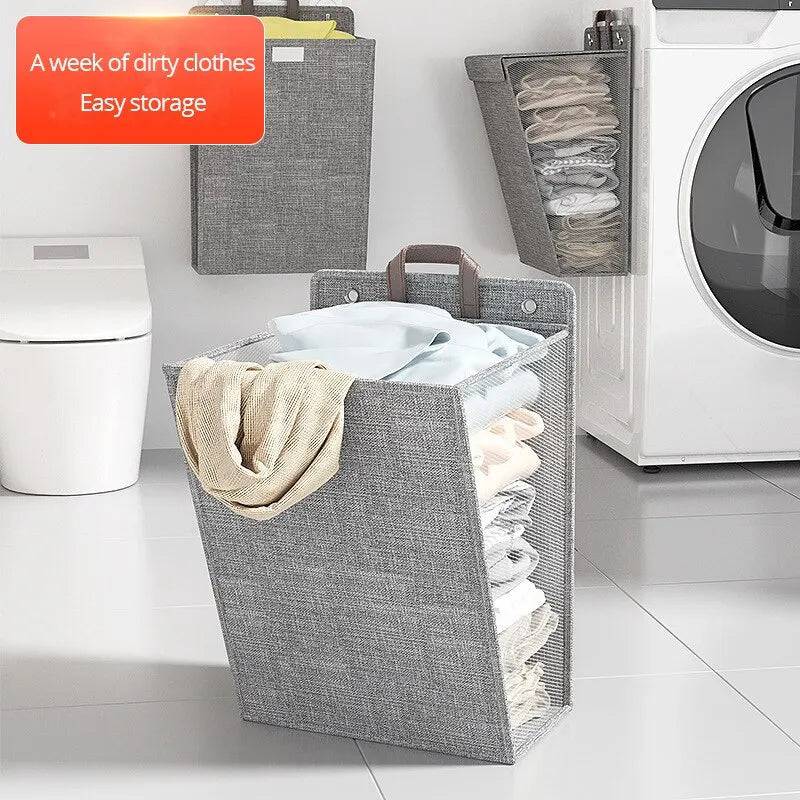 Foldable Adhesive Laundry Basket Hamper