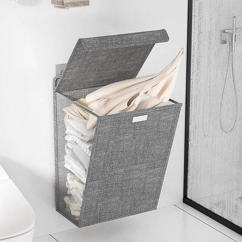Foldable Adhesive Laundry Basket Hamper