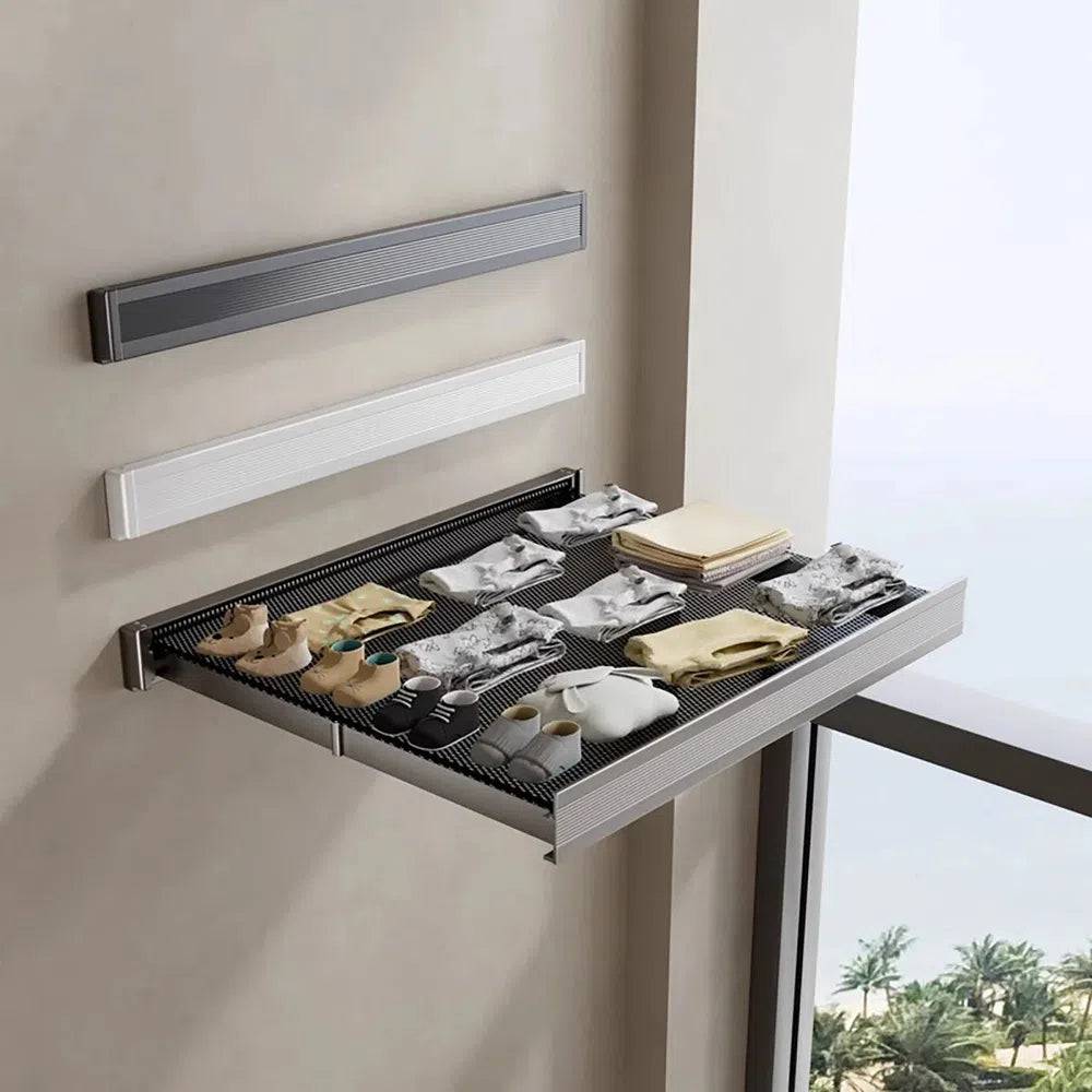 Foldable Clothes and Hat Rack with Hooks