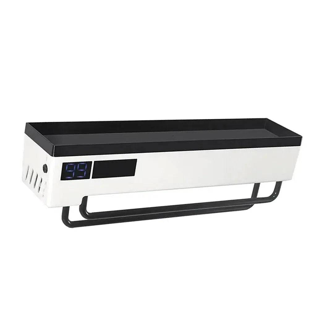 Wall-Mounted Electric Towel Hanging Rack with Storage Shelf