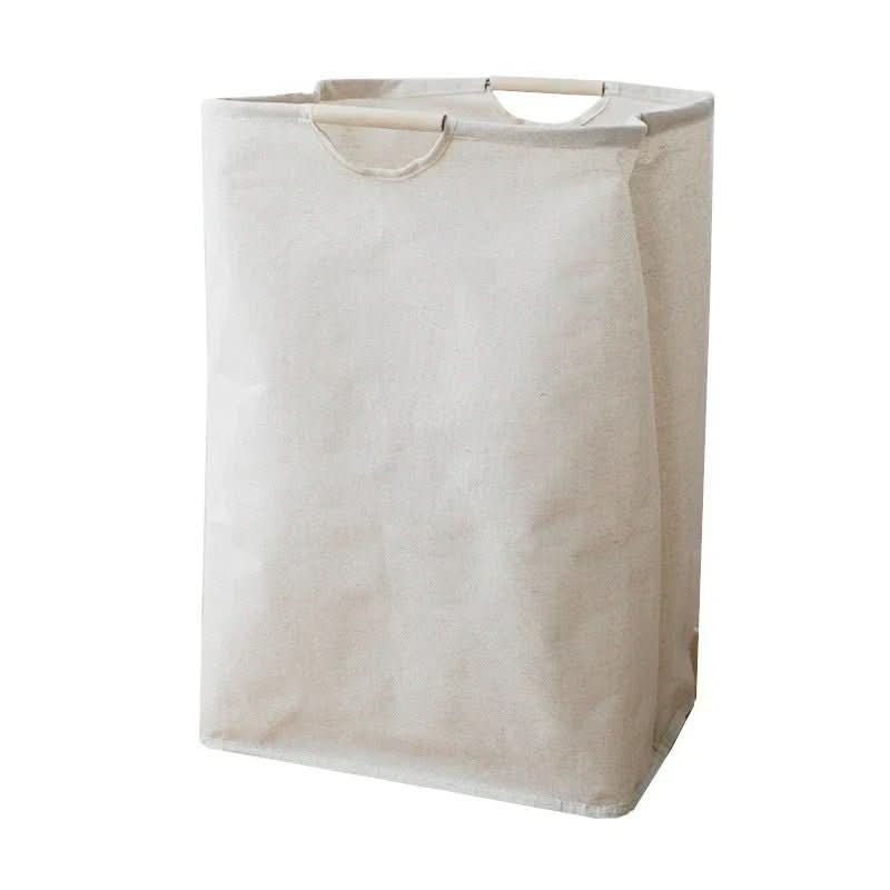 LuxeFold Hamper – Elegant Cotton-Linen Laundry Organizer