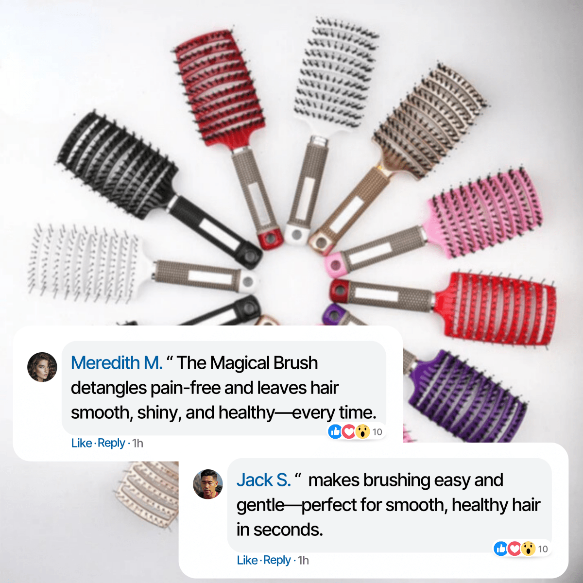 GLIMBRUSH – Painless Detangling Hairbrush for Smooth & Shiny Hair