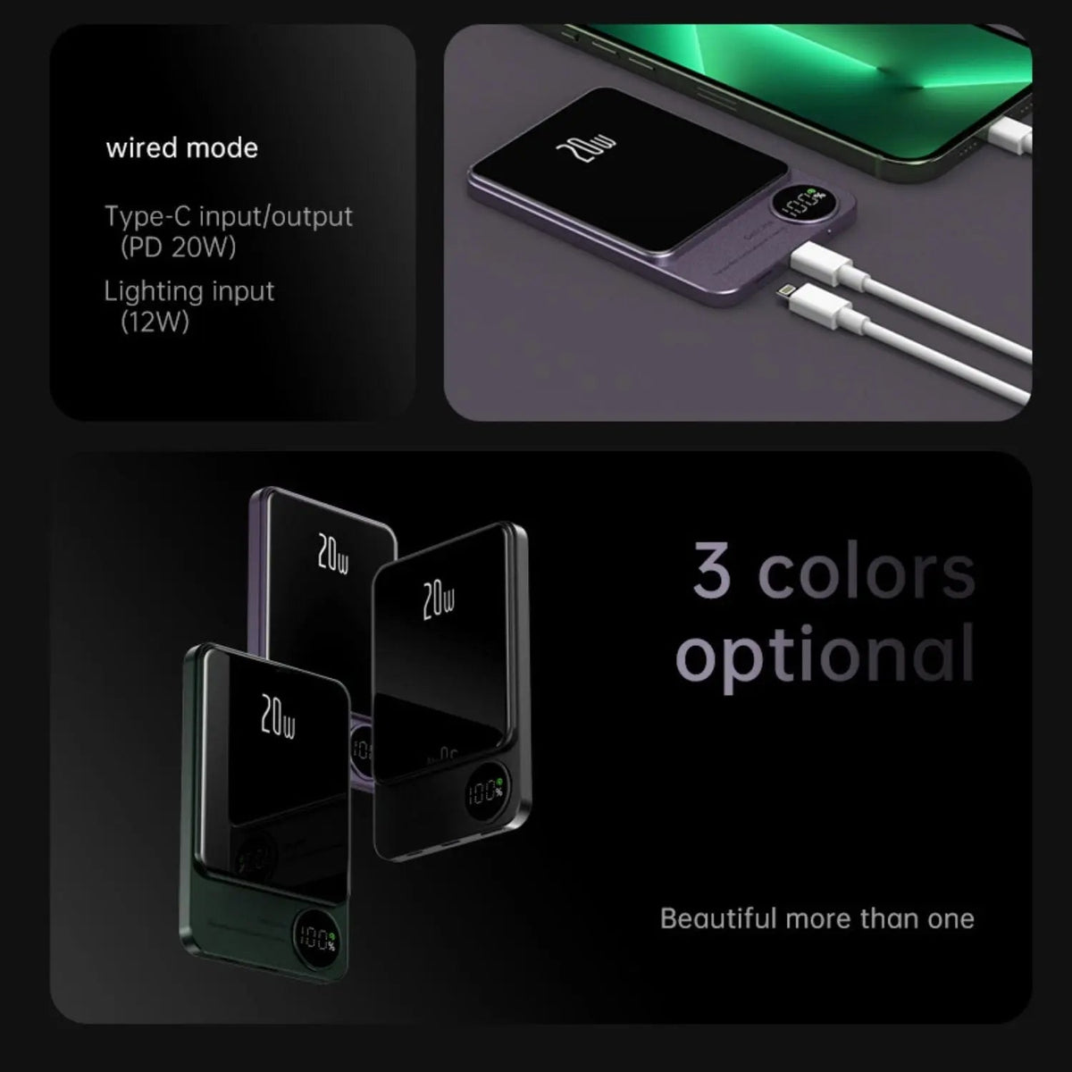 Power Bank Slim Wireless Magnetic Charger