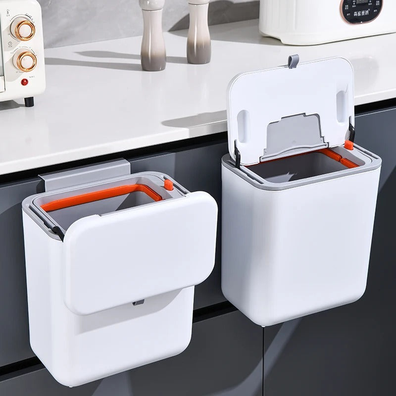 Smart Slide Lid Hanging Trash Can