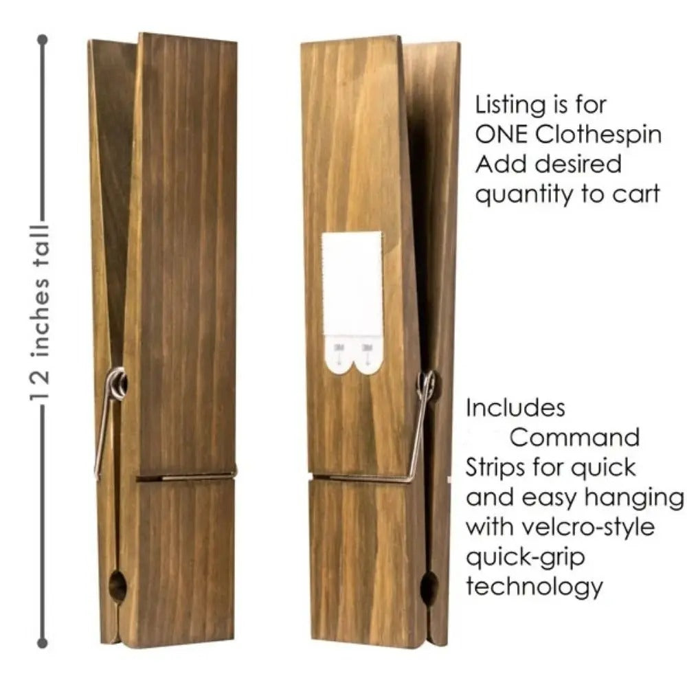 Giant Wooden Towel Clip Rack