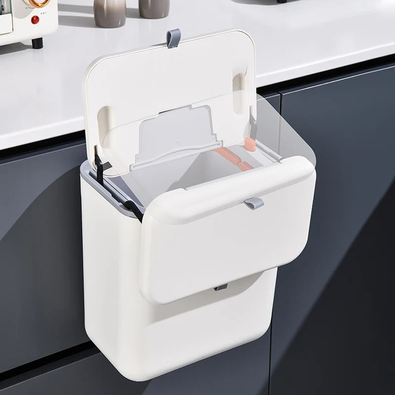 Smart Slide Lid Hanging Trash Can