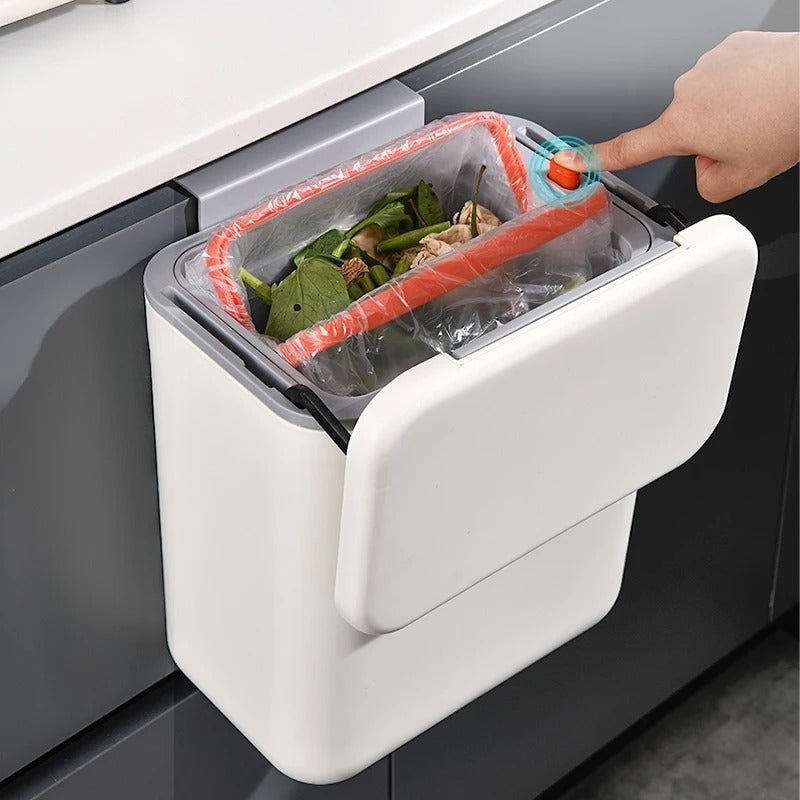 Smart Slide Lid Hanging Trash Can
