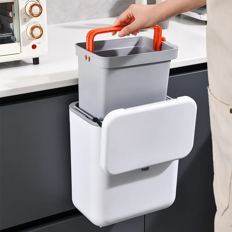 Smart Slide Lid Hanging Trash Can