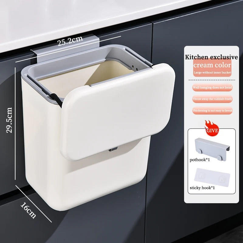 Smart Slide Lid Hanging Trash Can