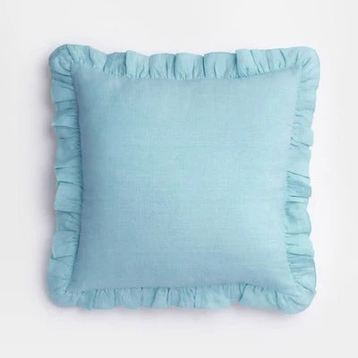 100% Pure Linen Ruffle Cushion Cover – Soft and Comfortable