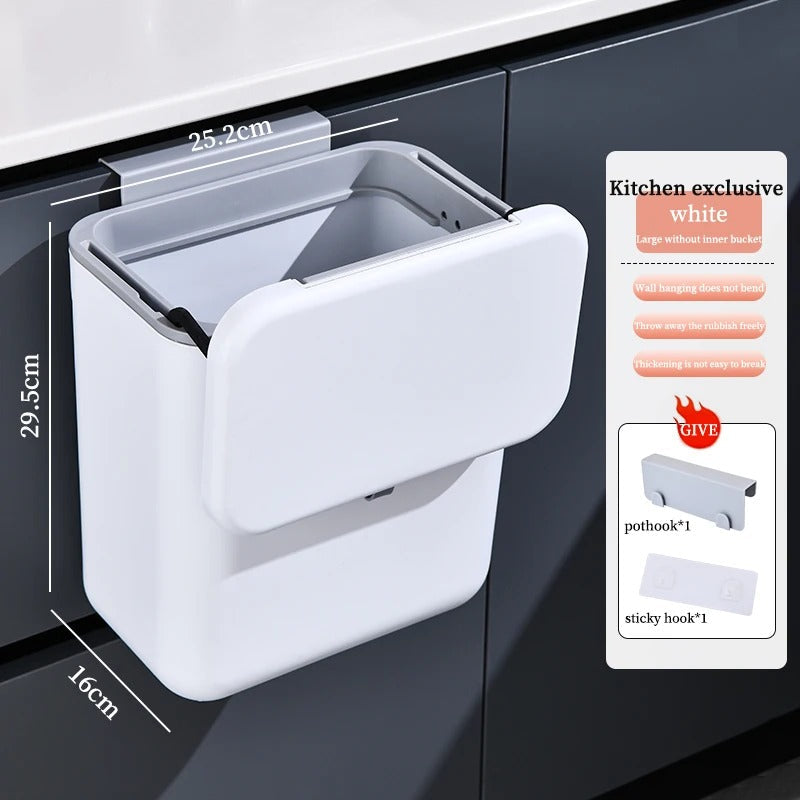 Smart Slide Lid Hanging Trash Can