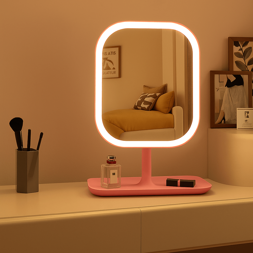 MAKEGLOW LUXTAP – LED Vanity Mirror with Touch Control & 3 Light Modes