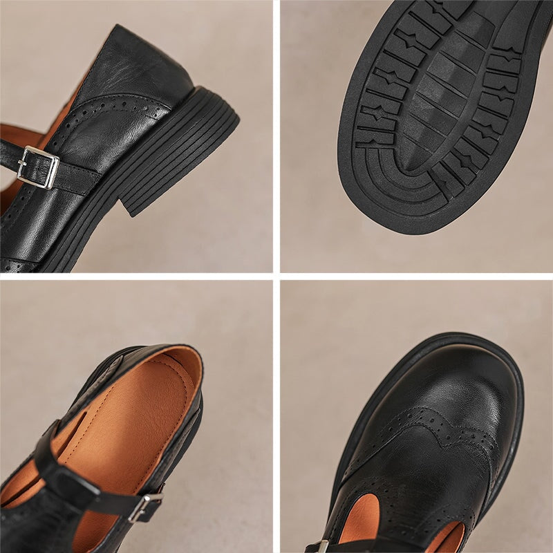 VELDA | Elegant Leather Mary Jane Shoes for Women