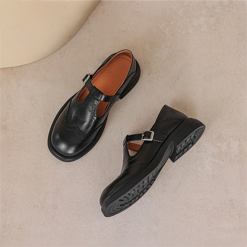 VELDA | Elegant Leather Mary Jane Shoes for Women