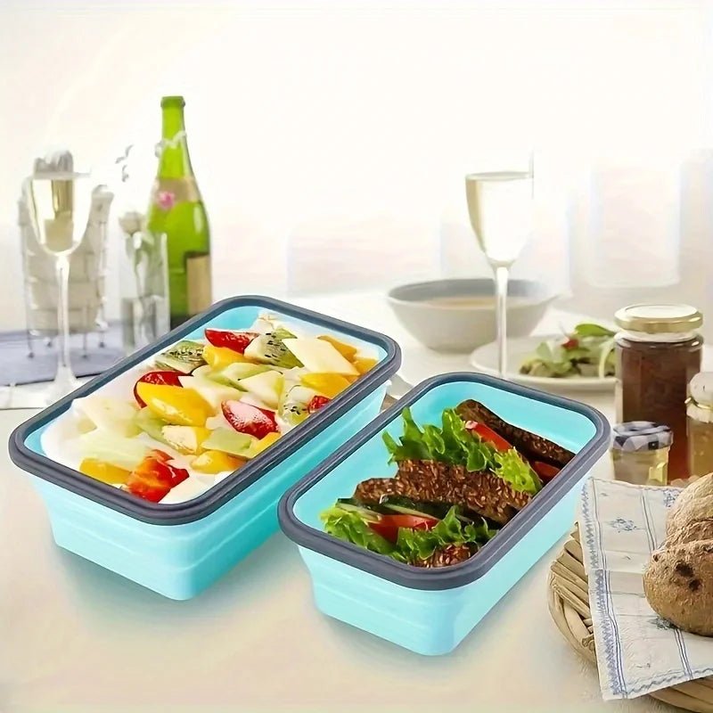 MEALSTACK – Collapsible Silicone Meal Prep Containers, Space-Saving Food Storage & Microwave Safe