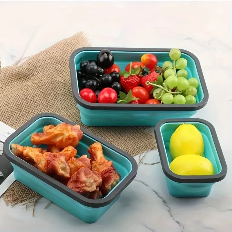 MEALSTACK – Collapsible Silicone Meal Prep Containers, Space-Saving Food Storage & Microwave Safe