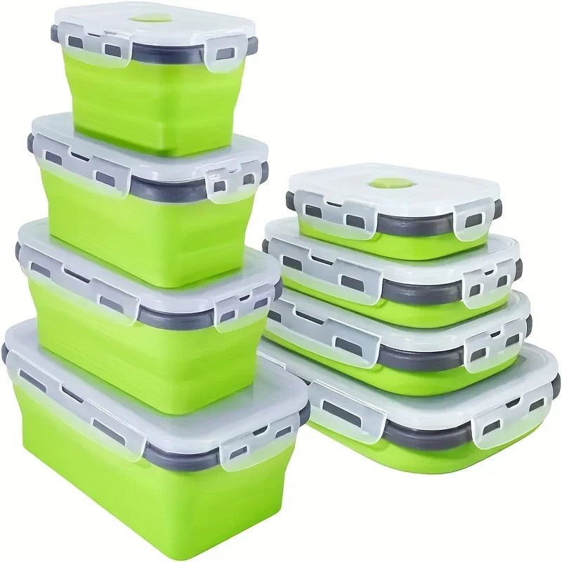 MEALSTACK – Collapsible Silicone Meal Prep Containers, Space-Saving Food Storage & Microwave Safe