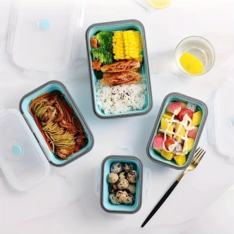MEALSTACK – Collapsible Silicone Meal Prep Containers, Space-Saving Food Storage & Microwave Safe