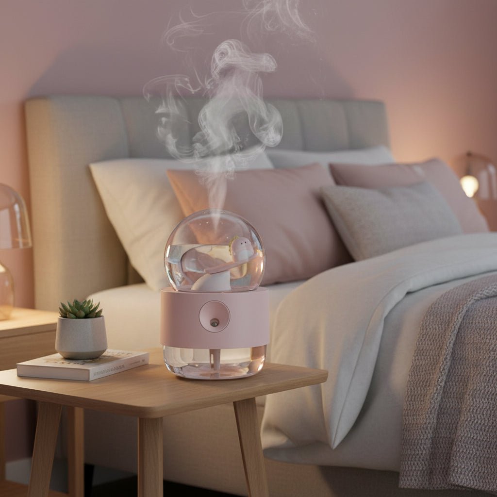 MELOGLIM – Cute Wireless Rechargeable Humidifier with Music Box and Night Lamp