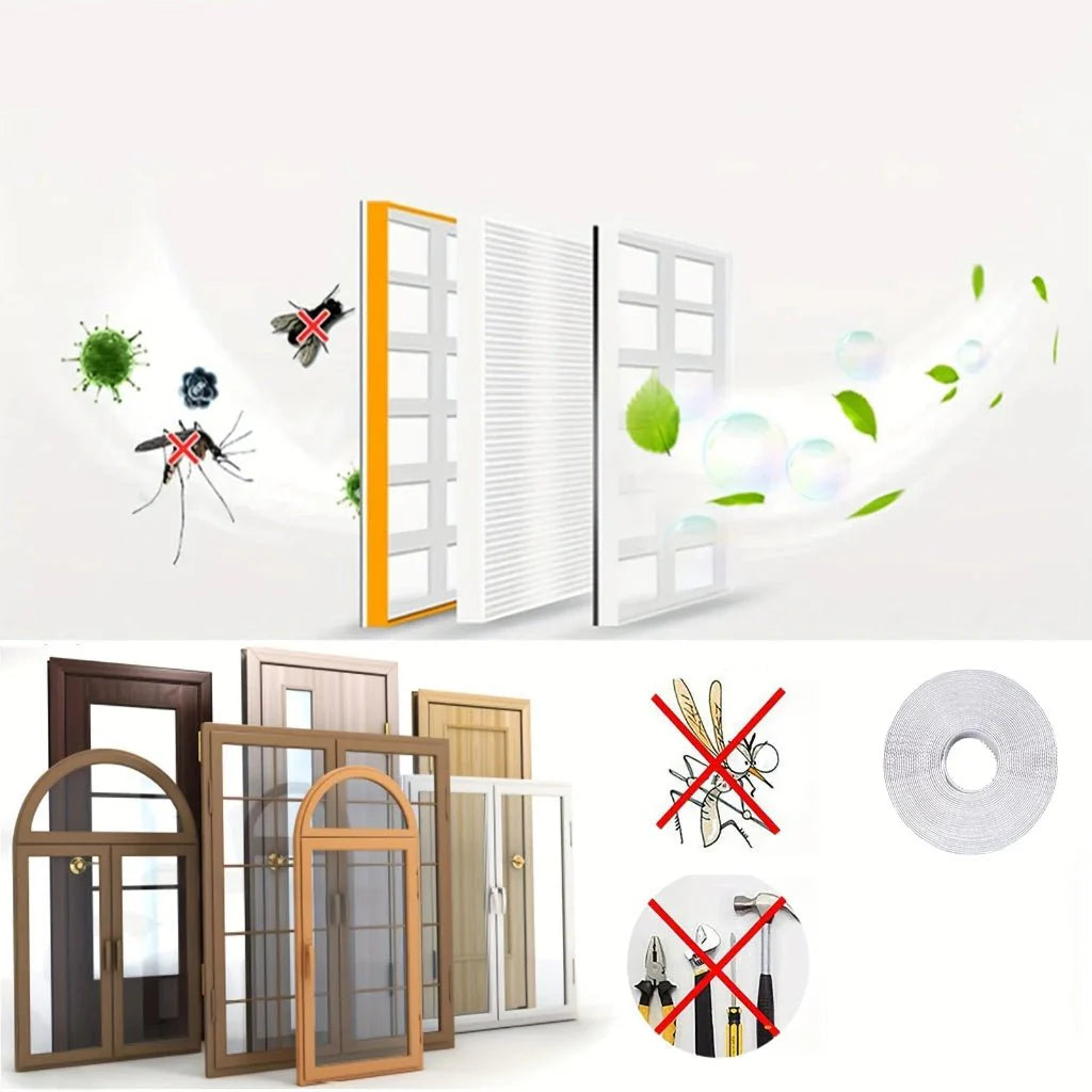 MESHERA – Magnetic Mosquito Door Curtain for Fresh Air Protection