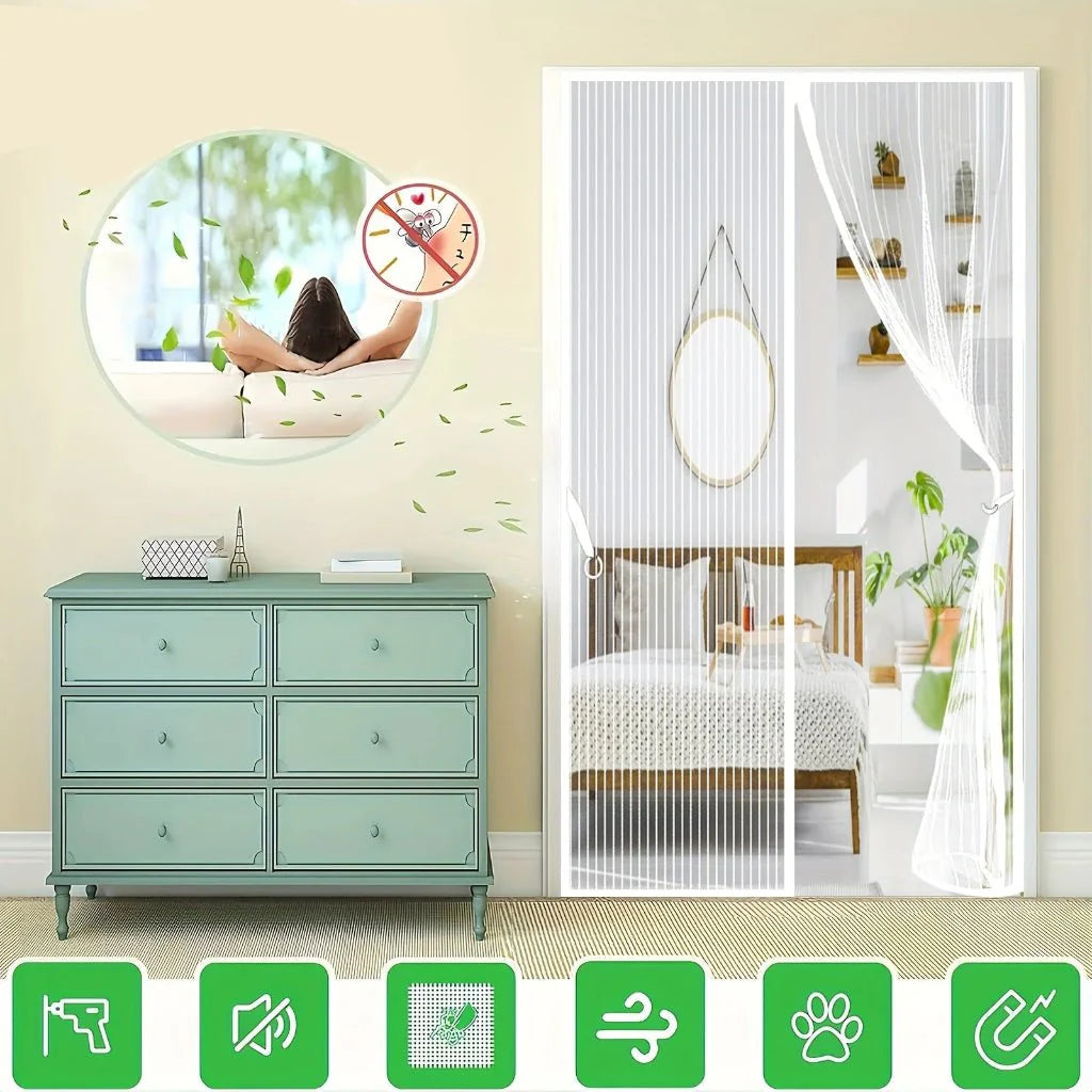 MESHERA – Magnetic Mosquito Door Curtain for Fresh Air Protection