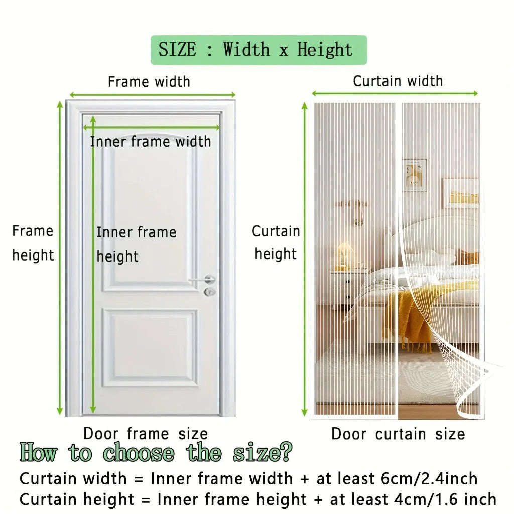 MESHERA – Magnetic Mosquito Door Curtain for Fresh Air Protection
