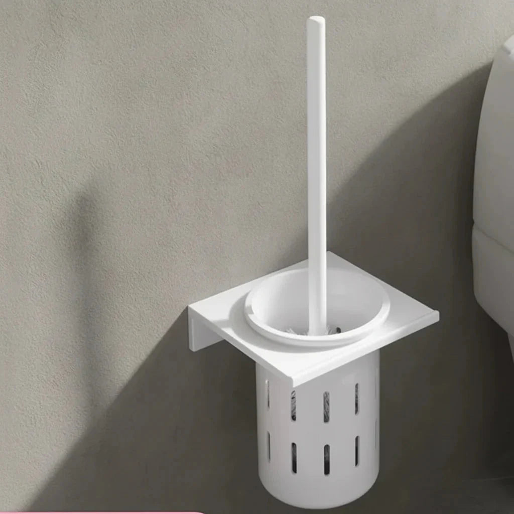 METALLUX LOO – Wall-Mounted Toilet Brush Set with Brushed Gold Finish