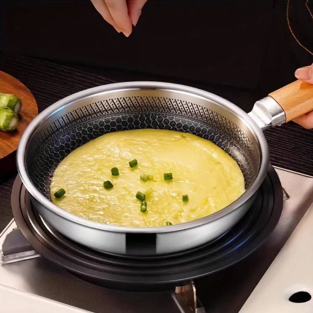 METALZEN – Nonstick Stainless Steel Pan with Balanced Easy-Grip Control