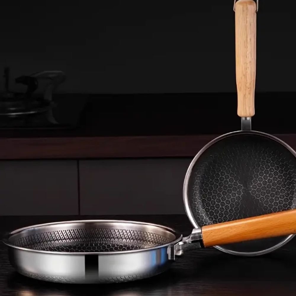 METALZEN – Nonstick Stainless Steel Pan with Balanced Easy-Grip Control