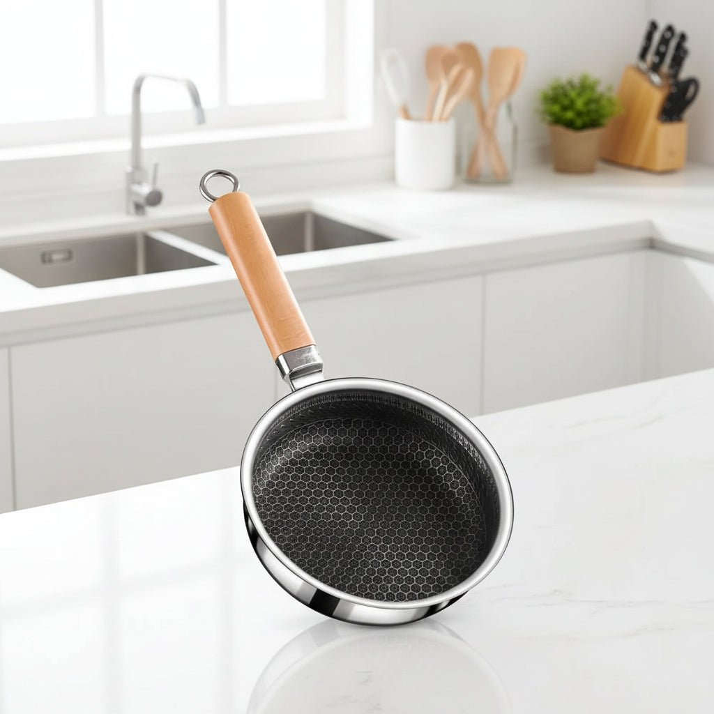 METALZEN – Nonstick Stainless Steel Pan with Balanced Easy-Grip Control