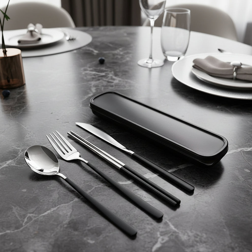 METROSET – Premium Stainless Steel Travel Cutlery Set for Everyday Use