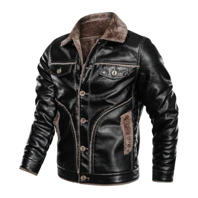 Retro Leather Motorcycle Jacket