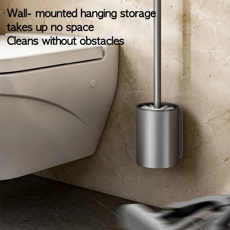 MINILOOP – Space-Saving Aluminum Toilet Brush Set for Modern Bathrooms