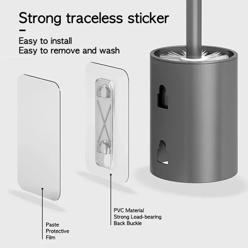 MINILOOP – Space-Saving Aluminum Toilet Brush Set for Modern Bathrooms