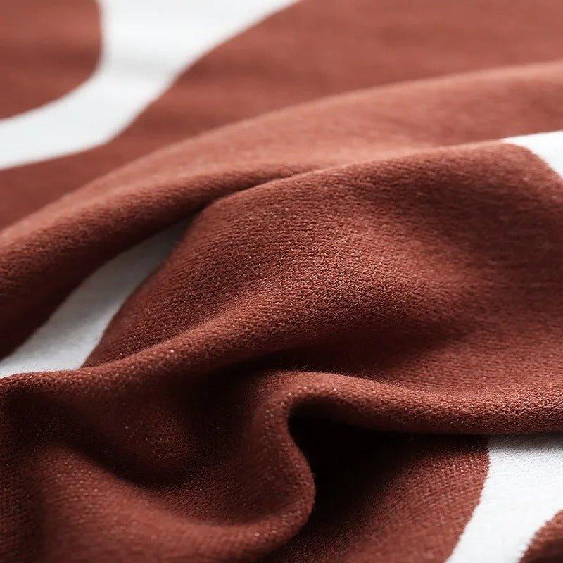 BohoWarm – Luxury Bohemian Living Blanket with Modern Abstract Design