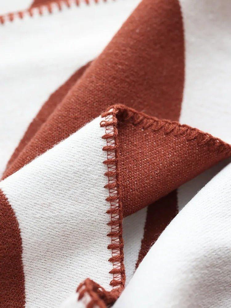 BohoWarm – Luxury Bohemian Living Blanket with Modern Abstract Design