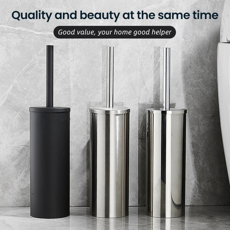 MODLOO STEEL – Elegant Stainless Steel Toilet Brush Set for Modern Bathrooms