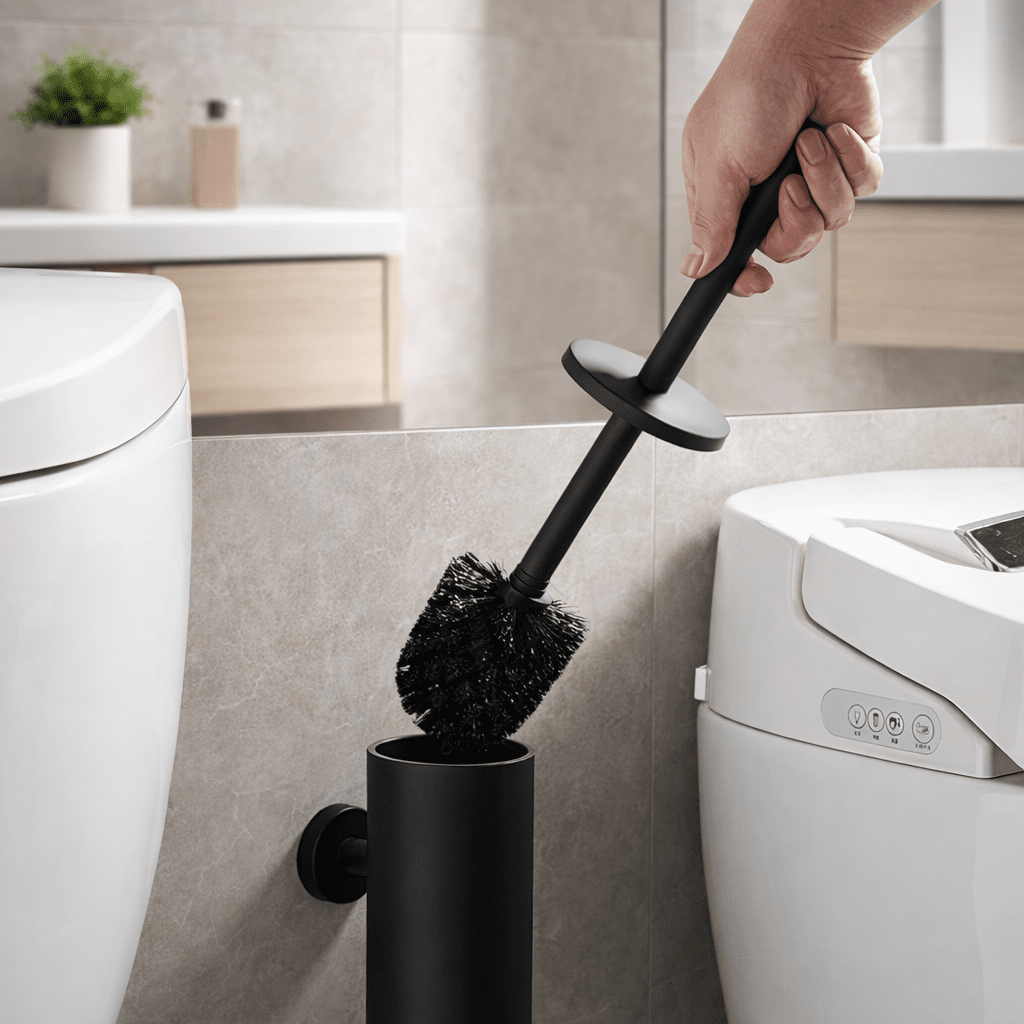 MODLOO STEEL – Elegant Stainless Steel Toilet Brush Set for Modern Bathrooms