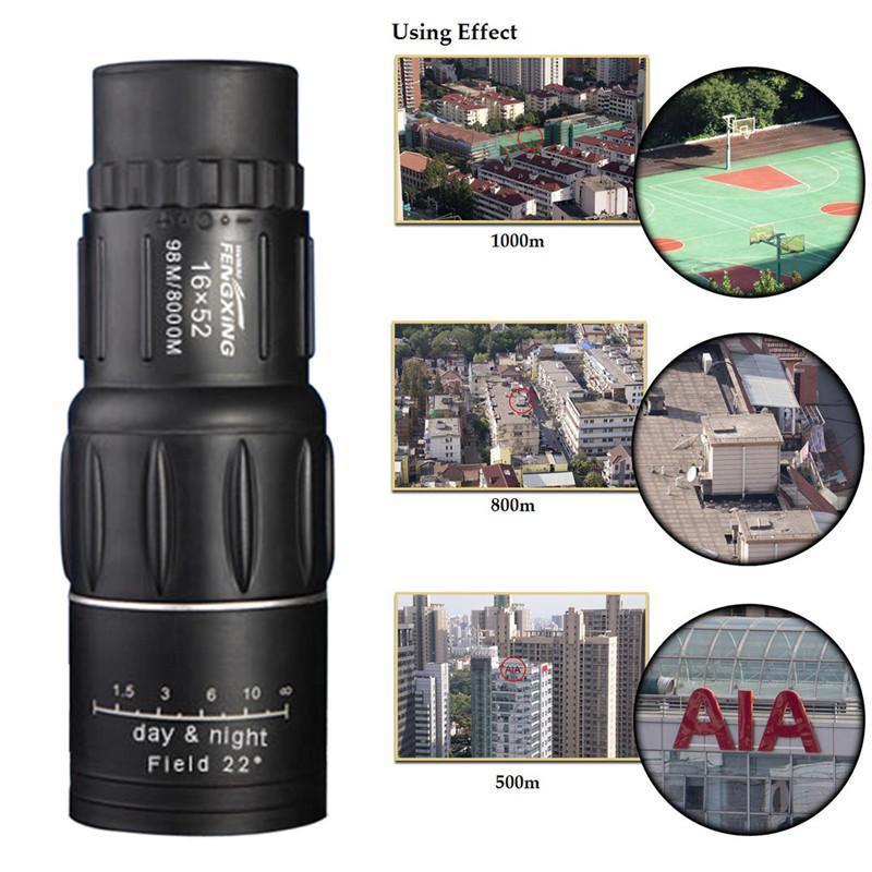 16 x 52 Super Clear Dual Focus Zoom Monocular Spotting Scope