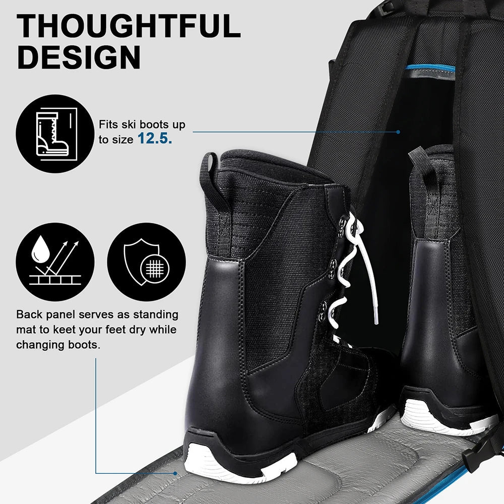 MOUNTAINLOAD – 50L Waterproof Ski Boot Backpack for Gear & Accessories