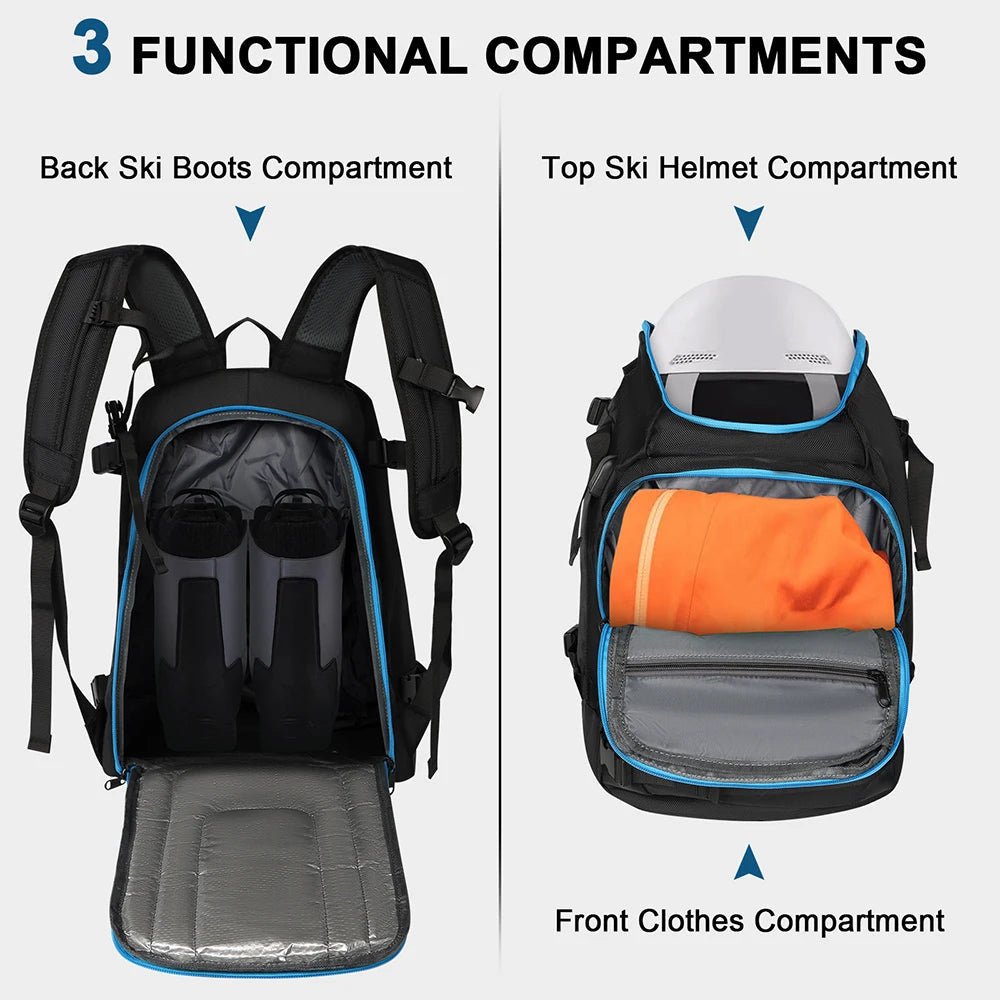 MOUNTAINLOAD – 50L Waterproof Ski Boot Backpack for Gear & Accessories