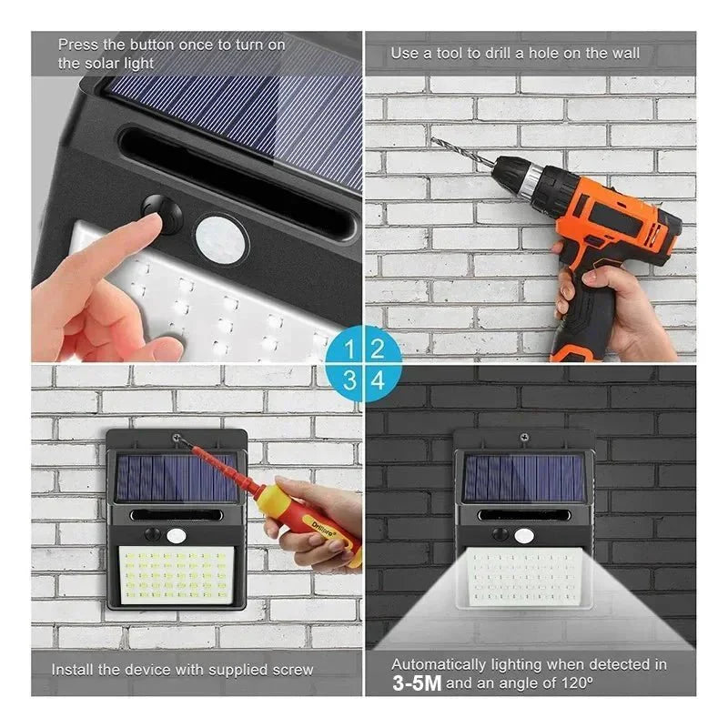 MOVEGLOW – Solar Motion Sensor Outdoor Wall Light