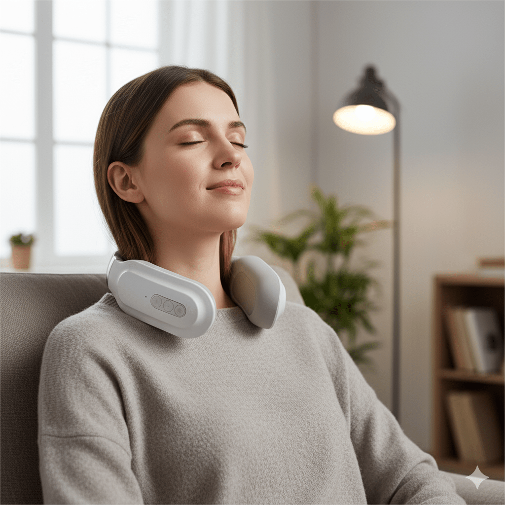 MUSCURE – 4-in-1 Neck Massager with Heat, Vibration & Deep Tissue Relief