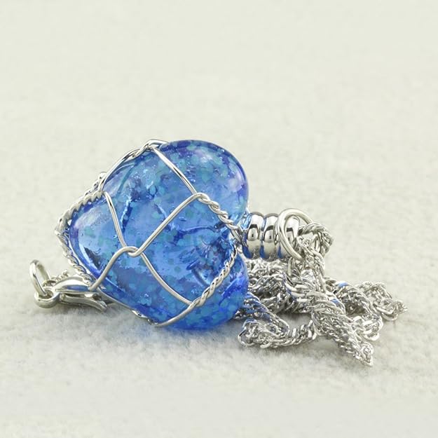 Lucky Charm Crystal Heart Necklace | Glowing Pendant with LED Light