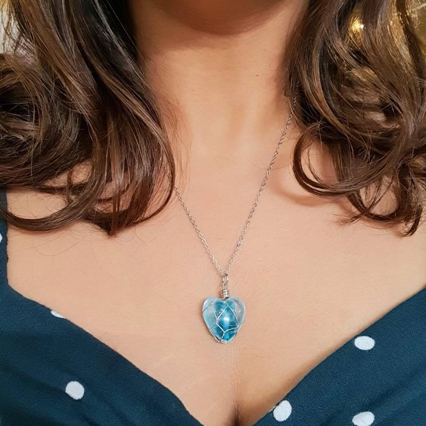 Lucky Charm Crystal Heart Necklace | Glowing Pendant with LED Light