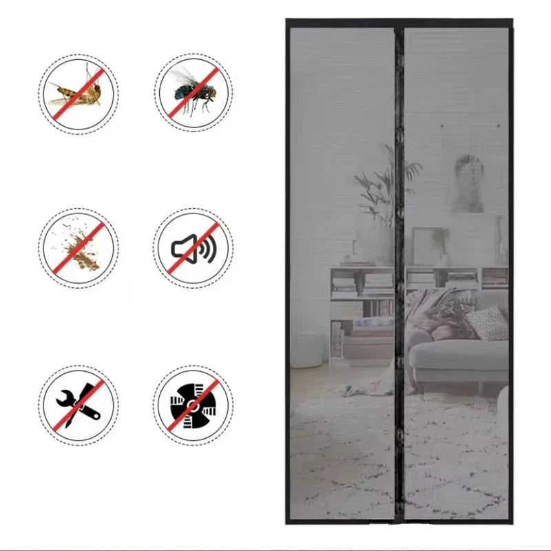 NETZERA – Magnetic Soft Screen Door Curtain 100cm × 210cm