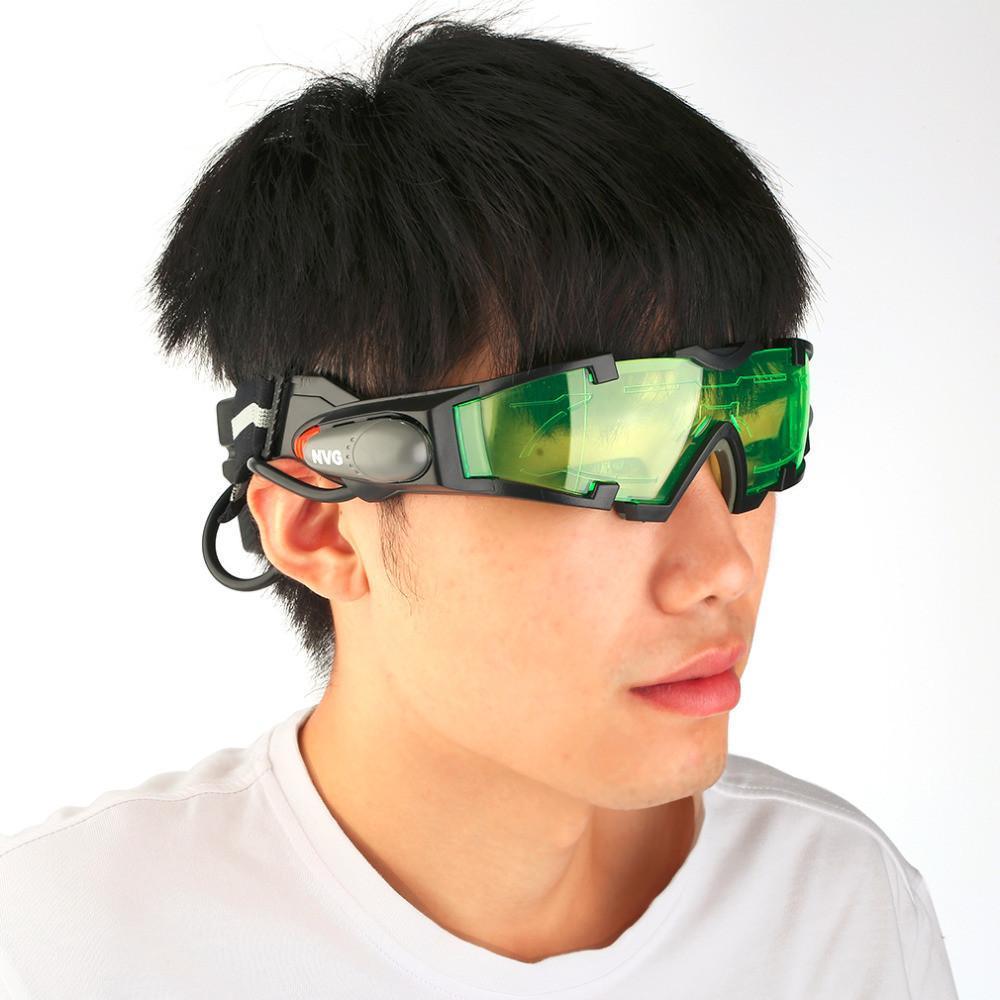 Adjustable Night Vision Goggles ( 25 Feet ) with Flip-out Lights Green Lens