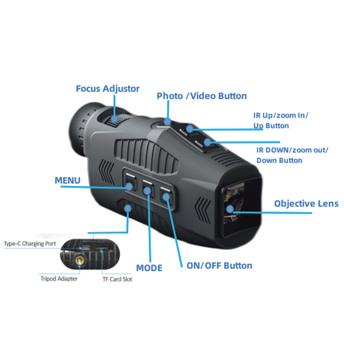 Full HD Night Vision IR Monocular